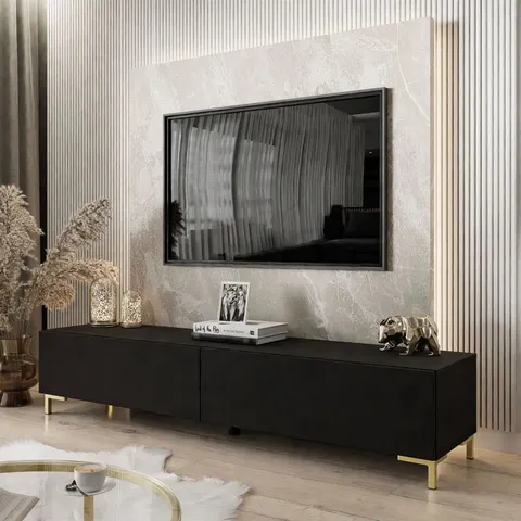 BOXED PADRONI TV STAND FOR TVS UP TO 75" - BLACK (2 BOXES)