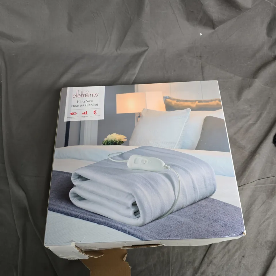 FINE ELEMENTS KING SIZE HEATED BLANKET – BOXED