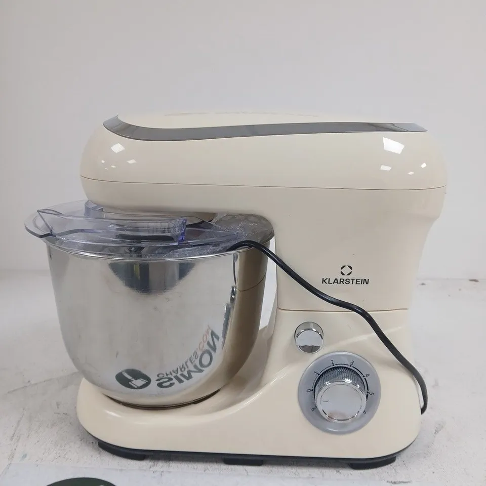 KLARSTEIN STAND MIXER, CREAM WITH STAINLESS STEEL BOWL