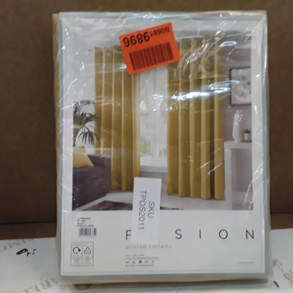 BRAND NEW FUSION FULLY LINED CURTAINS - 117CM X 183CM (SORBONE)