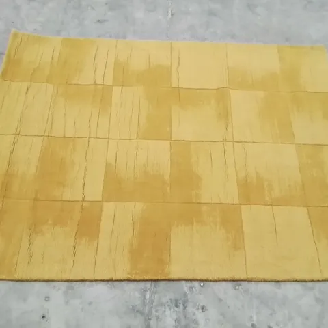 QUALITY DESIGNER AREA RUG - APPROXIMATELY 165CM X 110CM - YELLOW 