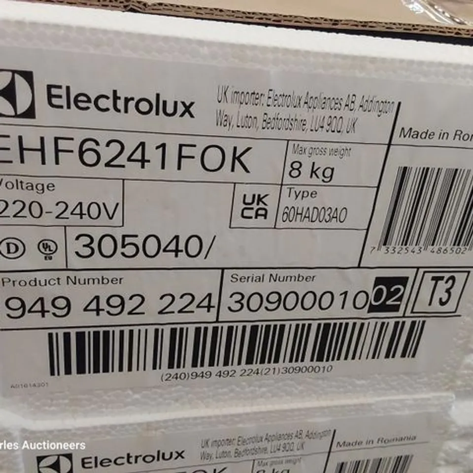 ELECTROLUX INTEGRATED 60CM 4 ZONE CERAMIC HOB MODEL EHF6241FOK RRP £359