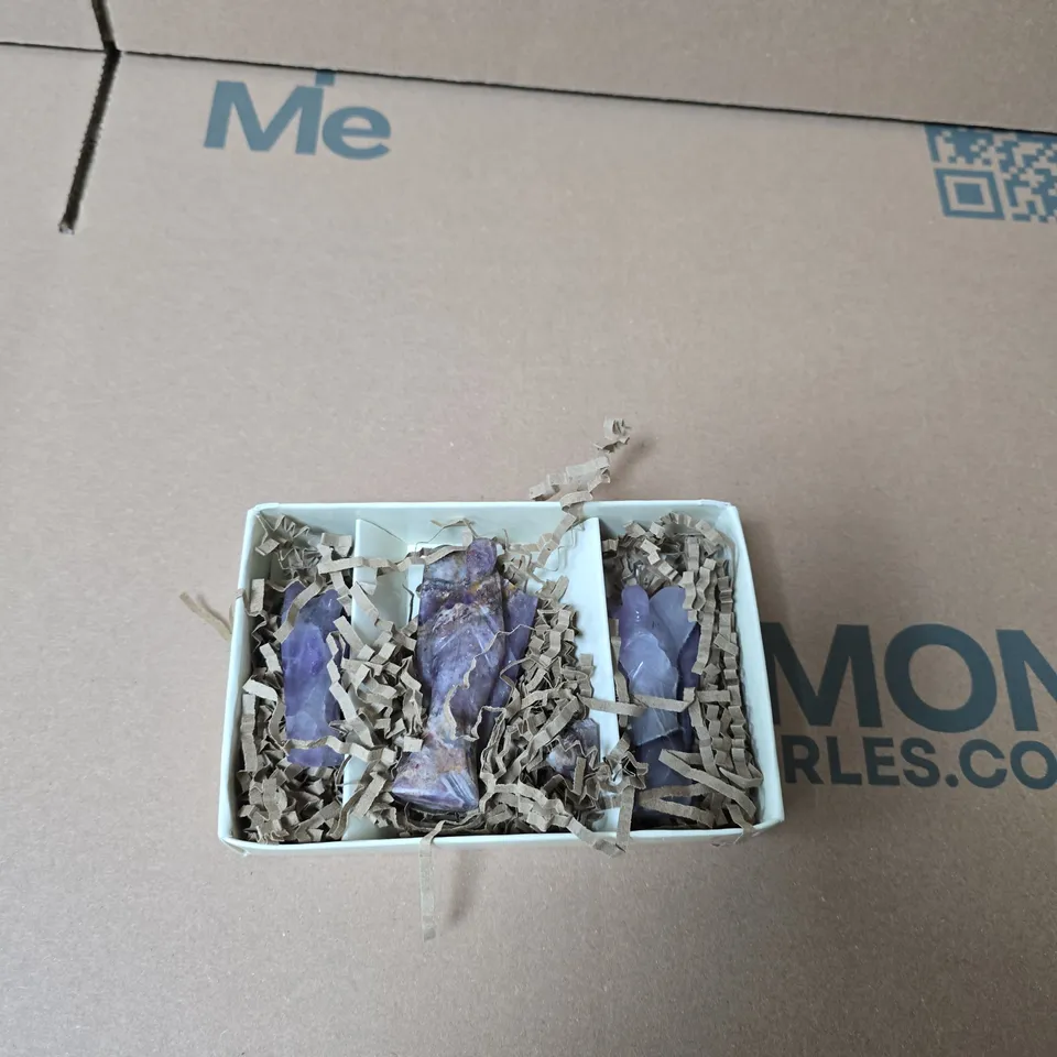 BLISS & BEYOND GEMSTONE ANGEL SET OF 3