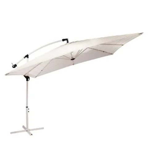 ABODE LARGE 3X3M CANTILEVER PARASOL IN NATURAL STRIPE
