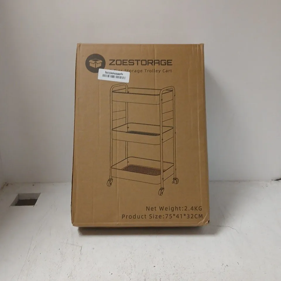 ZOESTORAGE STORAGE TROLLEY CART (BOXED) – PRODUCT SIZE 75×41×32 CM
