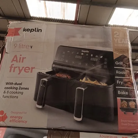 BOXED KEPLIN AIR FRYER WITH DUAL COOKING ZONES BLACK COLOUR