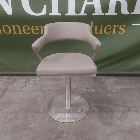 QUALITY DESIGNER FIRENZA STAINLESS STEEL AND PU LEATHER BAR STOOL
