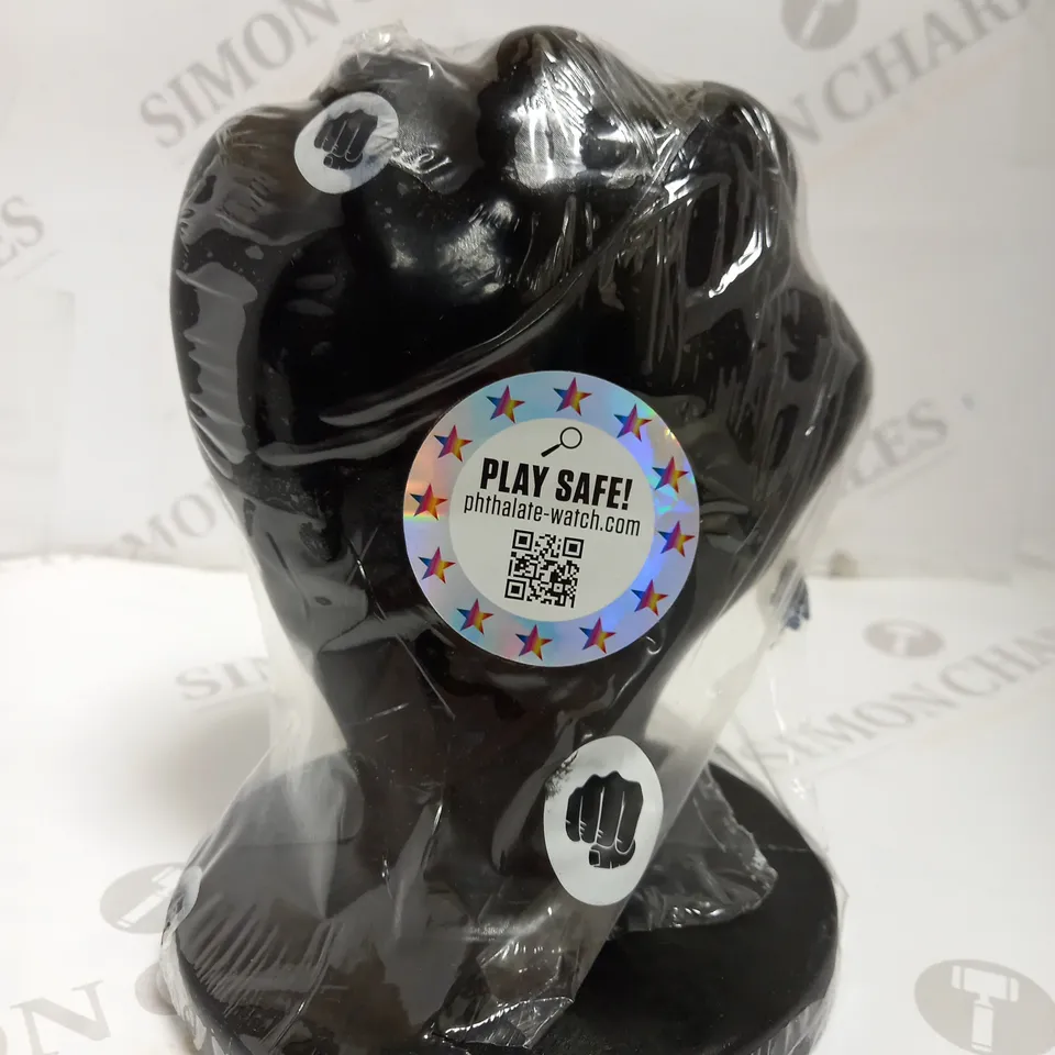 ALL BLACK RUBBER FIST - LARGE