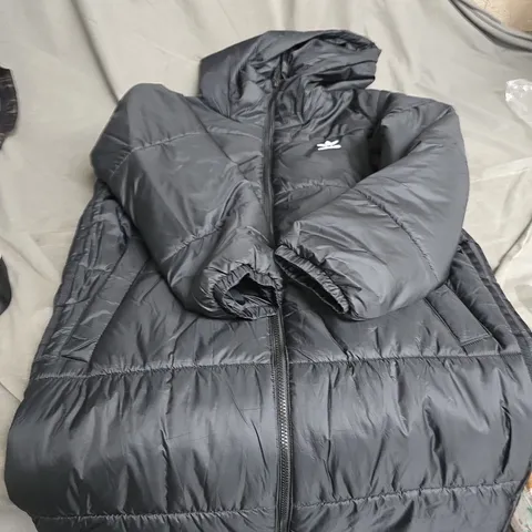 ADIDAS  LONG PUFFER JACKET - BLACK - UK 12-14