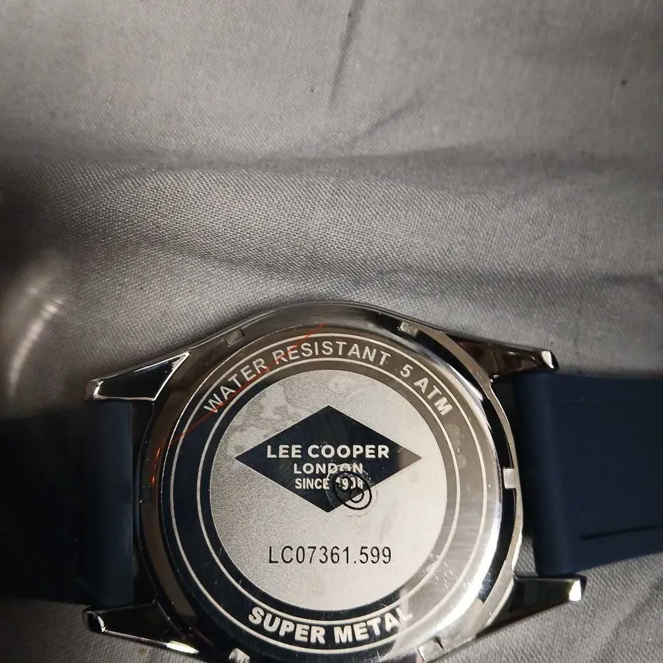 LEE COOPER LONDON WRISTWATCH – BLUE DIAL, BLUE RUBBER STRAP