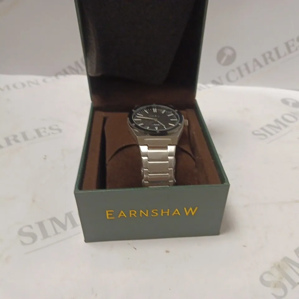 EARNSHAW 1805 SILVER WATCH BOXED