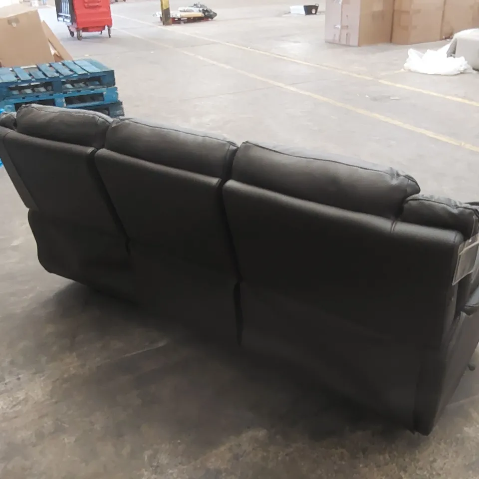 ALBION LUXURY FAUX LEATHER 3 SEATER HIGH BACK MANUAL RECLINER SOFA RRP £749