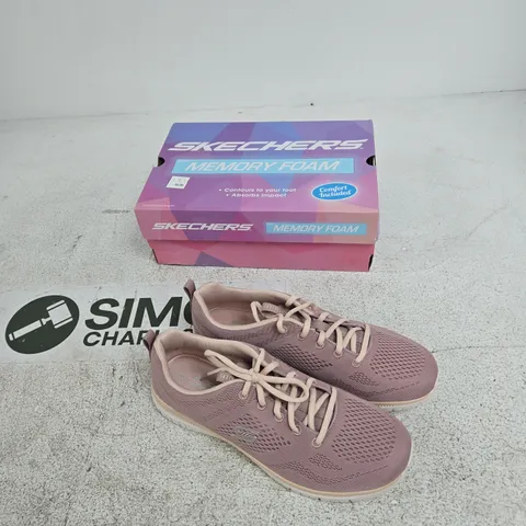SKECHERS WOMEN'S MEMORY FOAM SNEAKERS – PINK, UK 6.5 (US 9)