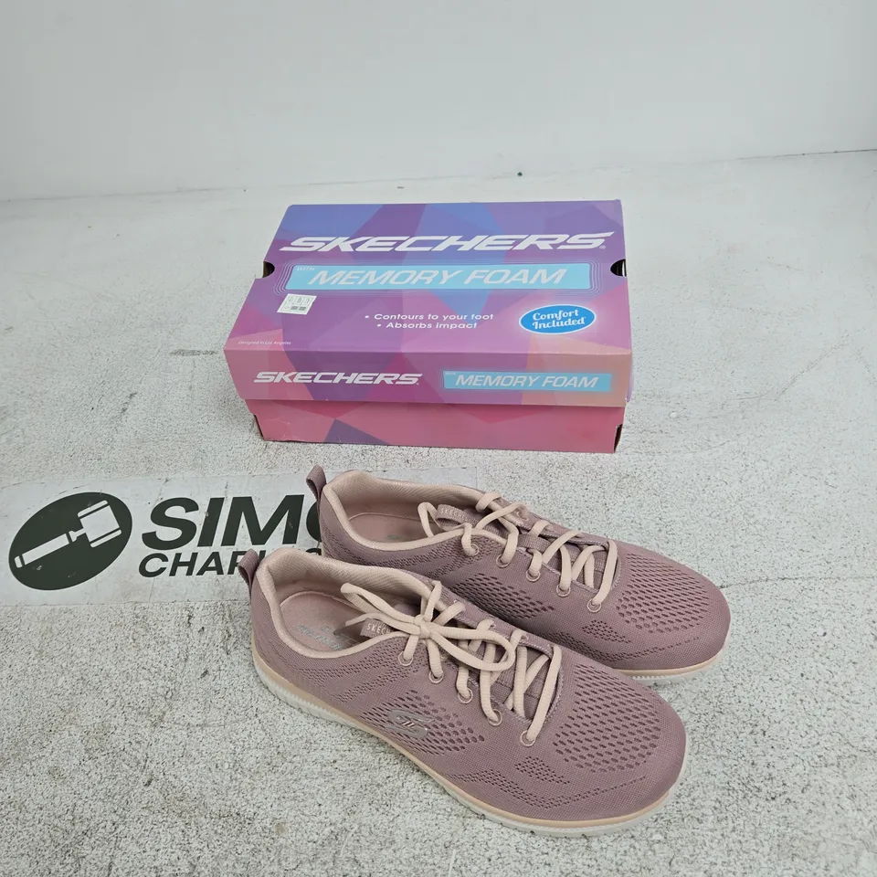 SKECHERS WOMEN'S MEMORY FOAM SNEAKERS – PINK, UK 6.5 (US 9)