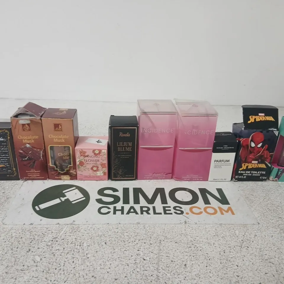 APPROXIMATELY TEN ASSORTED BOXED FRAGRANCES TO INCLUDE; ALMAS, SISTELLE, THE SCENT RESERVE, MARVEL SPIDERMAN, ROXELIS AND PARADISE