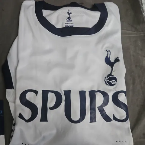Tottenham Hotspur Football Shirt - SPURS Crest, White with Navy Trim