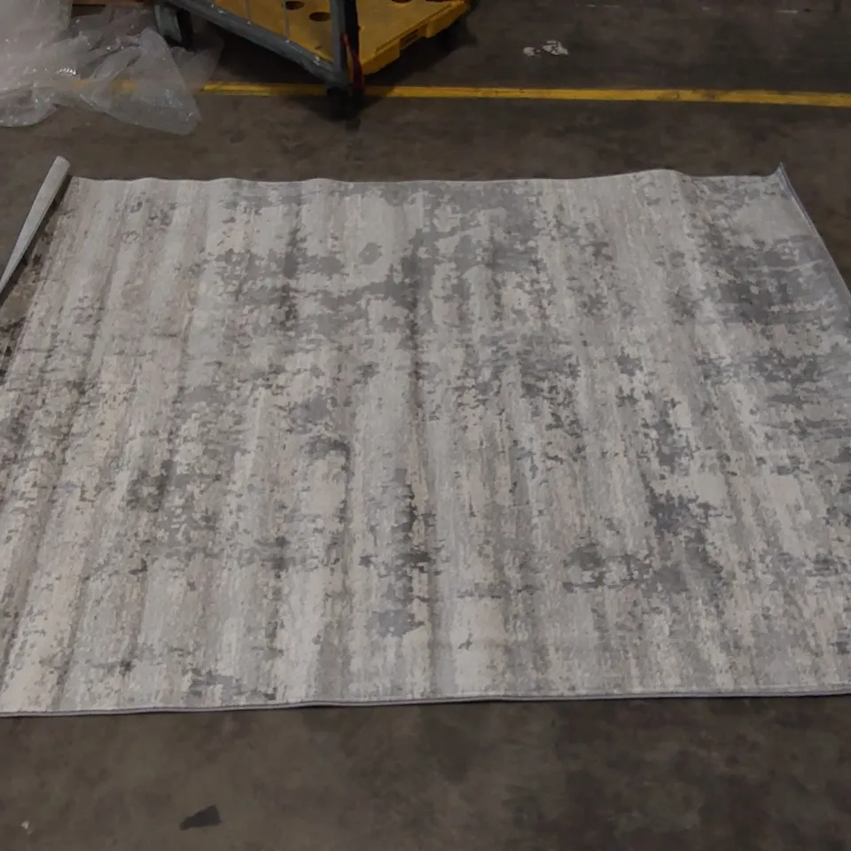 MANZANARES POWER LOOM GREY/IVORY RUG // 160 X 220CM