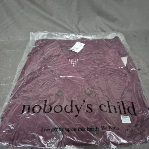 NOBODYS CHILD PETITE OKASAN TRENCH COAT – BURGUNDY – UK S