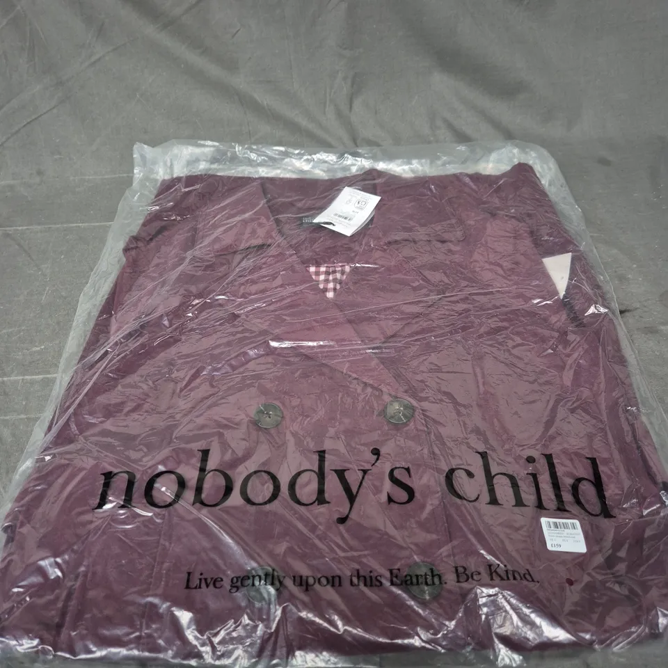 NOBODYS CHILD PETITE OKASAN TRENCH COAT – BURGUNDY – UK S