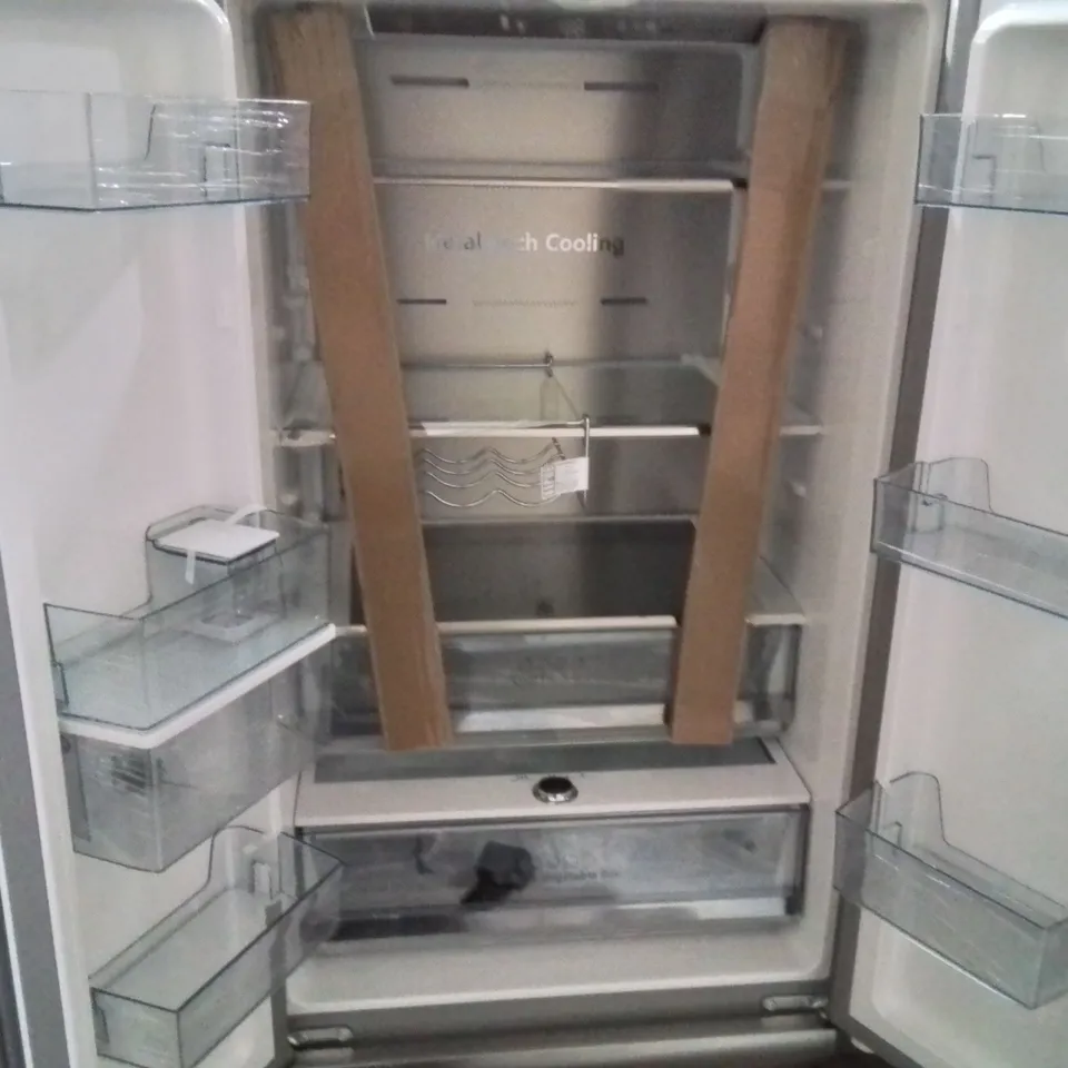 BOXED HISENSE RF632N4WIE AMERICAN FRIDGE FREEZER, STAINLESS STEEL, E RATED