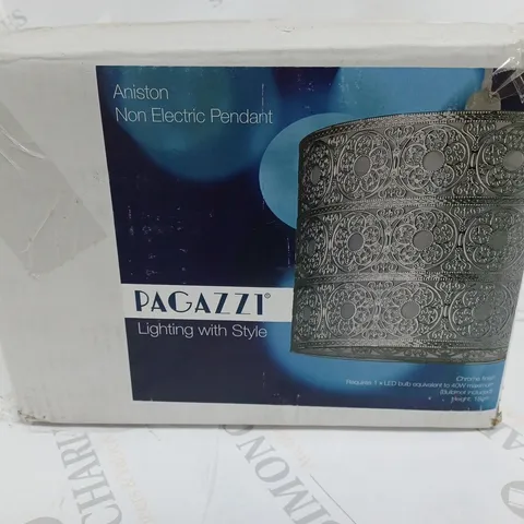 BOXED PAGAZZI ANISTON 26CM FABRIC DRUM PENDANT SHADE