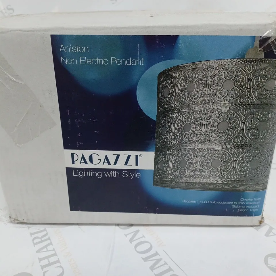 BOXED PAGAZZI ANISTON 26CM FABRIC DRUM PENDANT SHADE