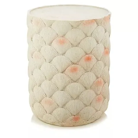GARDEN REFLECTIONS COASTAL EDIT SCALLOP SHELL SIDE TABLE