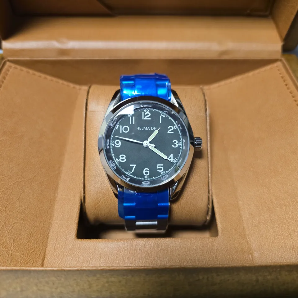 HELMHA DH WATCH –  STAINLESS STEEL STRAP – 3ATM WATER RESISTANT – LUXURY GIFT BOX