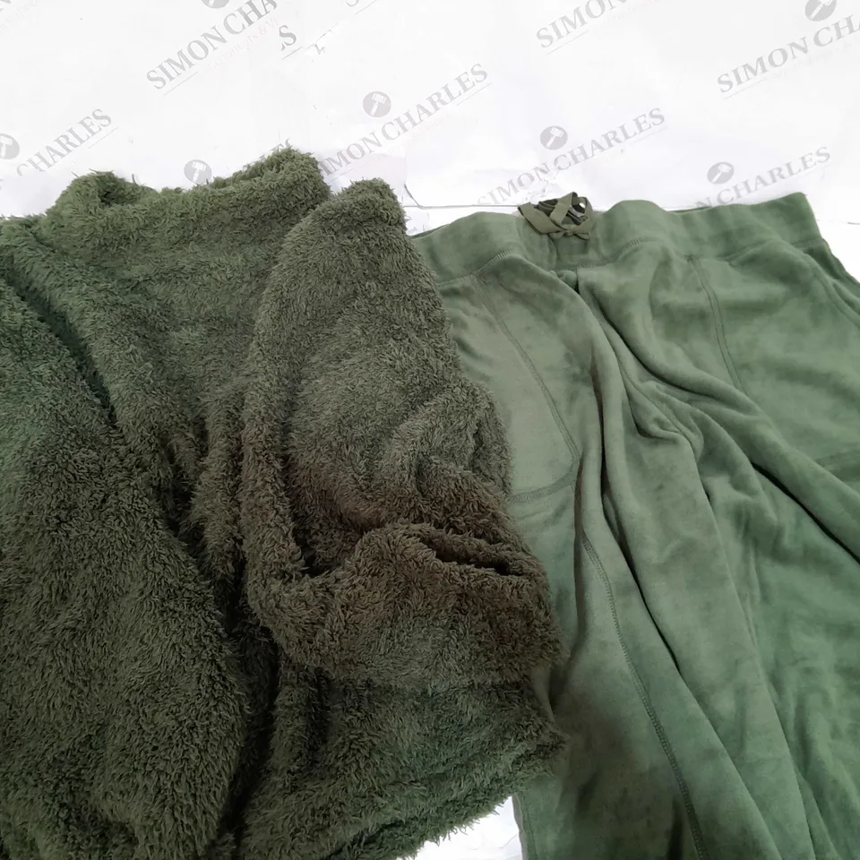 COZEE HOME LOUNGEWEAR SET OLIVE SIZE L 