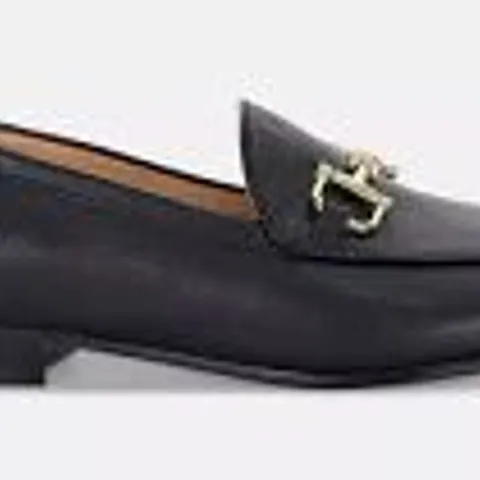 BOXED PAIR OF DUNE LONDON GLAIR BLACK LEATHER SNIFFLE LOAFERS - UK SIZE 6