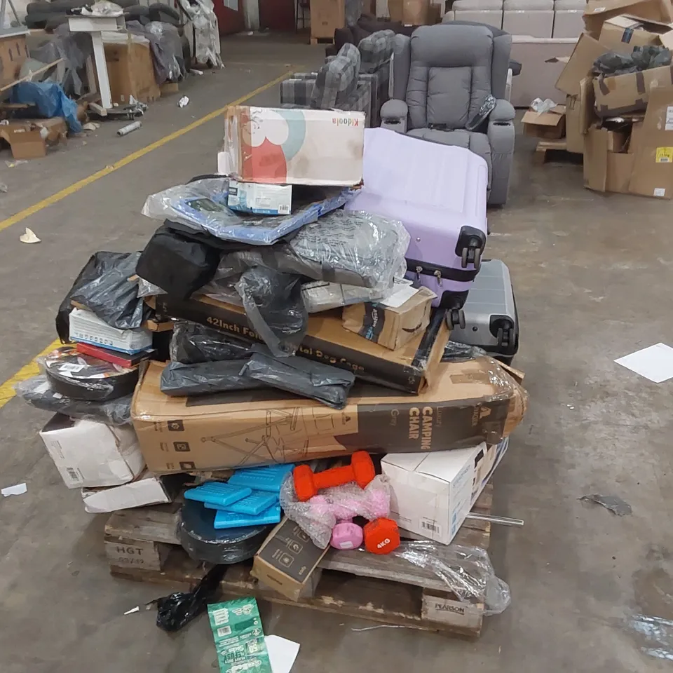PALLET CONTAINING A LARGE VARIETY OF HOUSEHOLD ITEMS