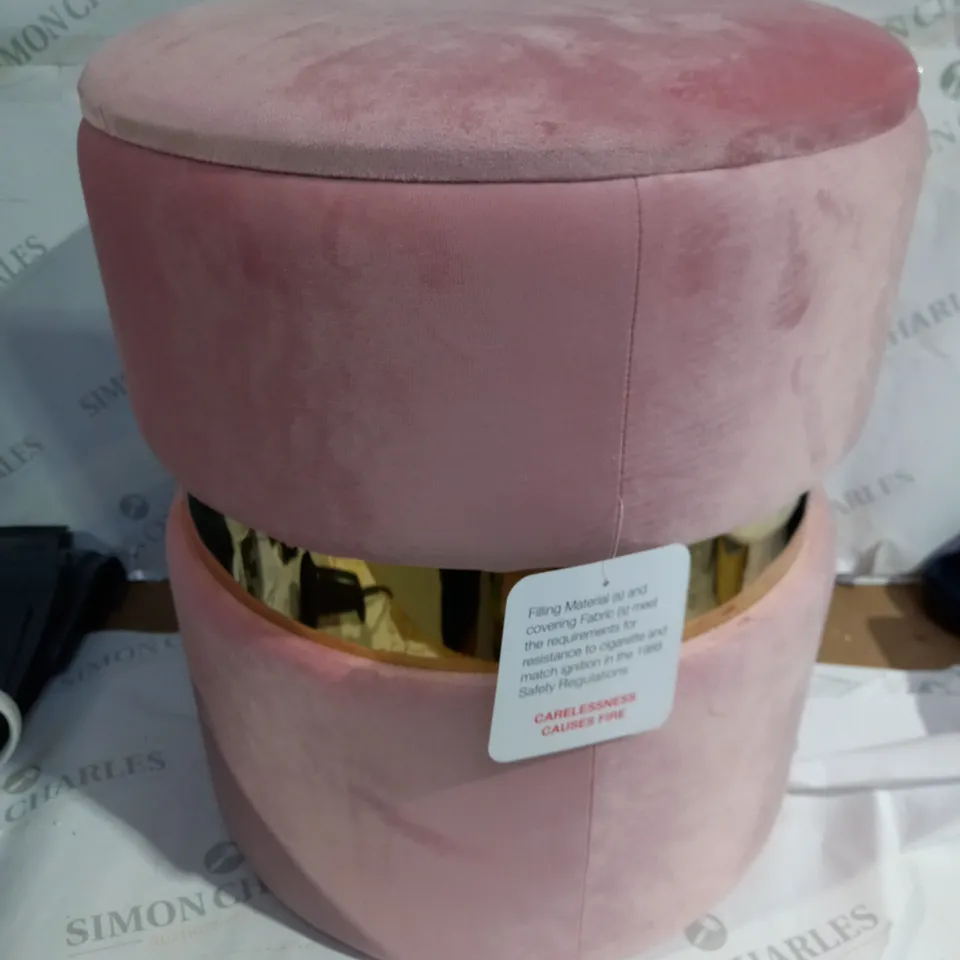 ALSION CORK STORAGE STOOL PINK 