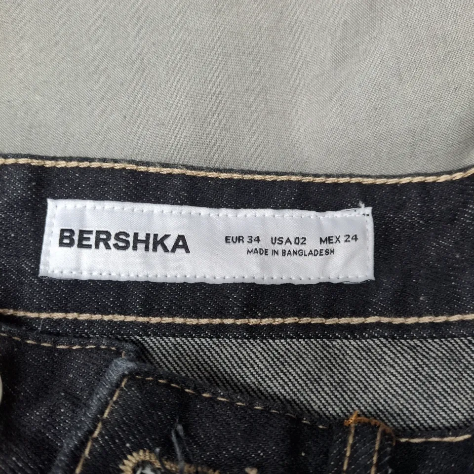 BERSHKA BLACK JEANS 34 BOYFRIEND TALL TAGGED