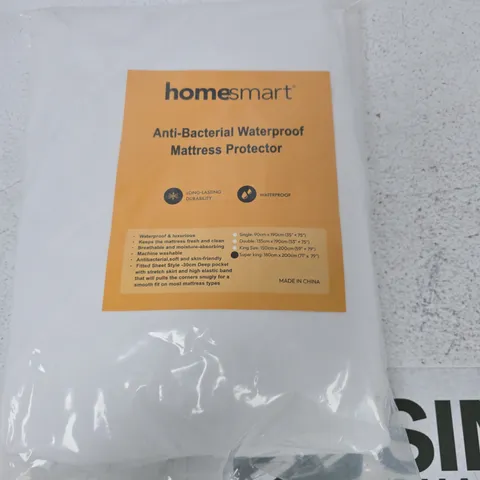 HOMESMART ANTI-BACTERIAL WATERPROOF MATTRESS PROTECTOR - SUPER KING