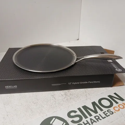 HEXCLAD 12-INCH HYBRID GRIDDLE PAN (30CM) – BOXED