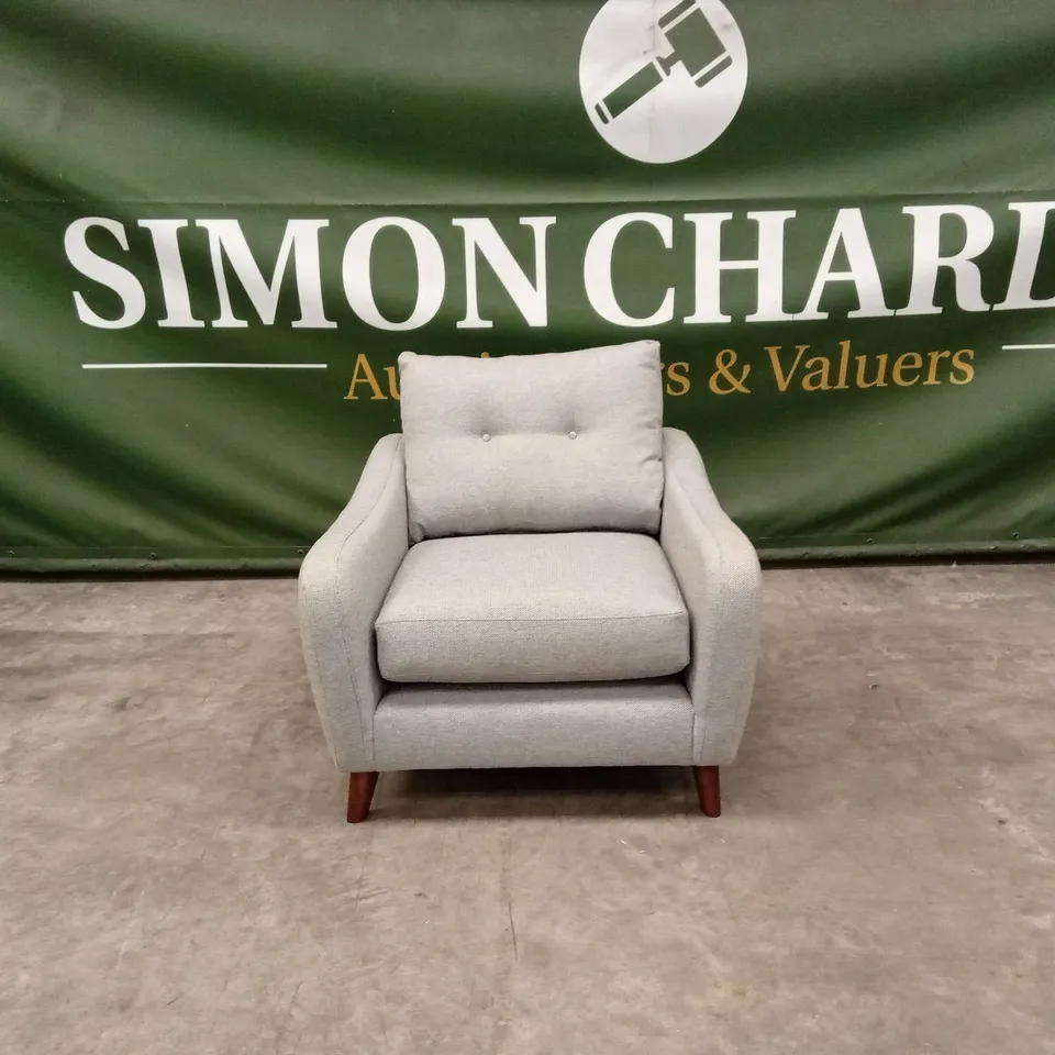 DESIGNER LIGHT BLUE FABRIC CHAIR