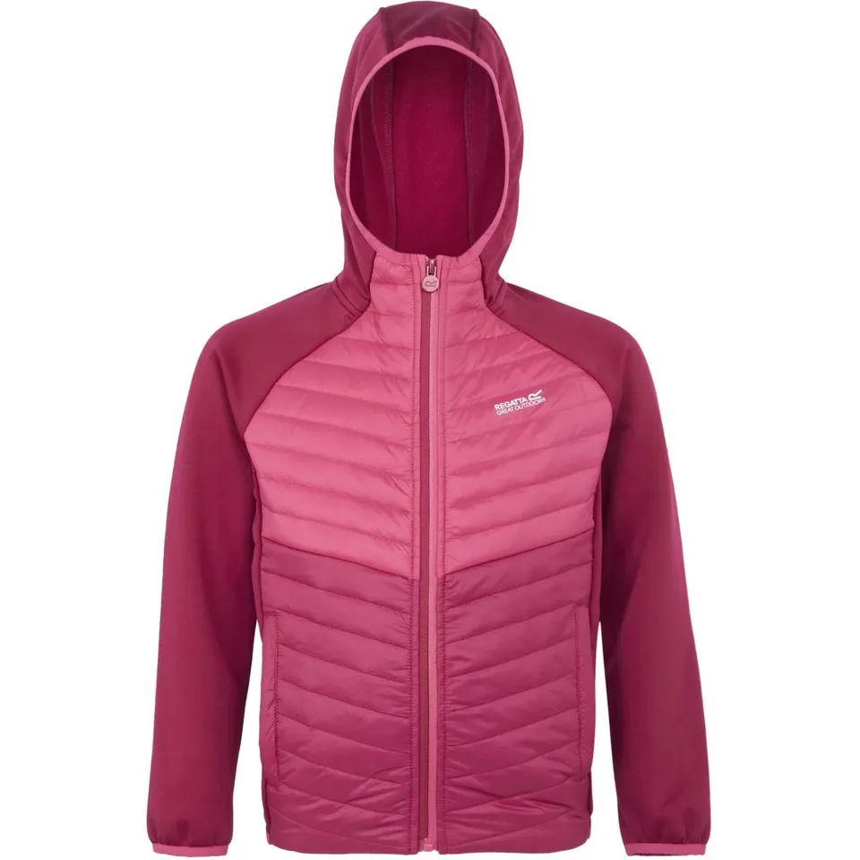 BRAND NEW REGATTA KIDS' KIELDER HYBRID VIII JACKET - DEEP PINK/HOT PINK SIZE UK 13 YEARS