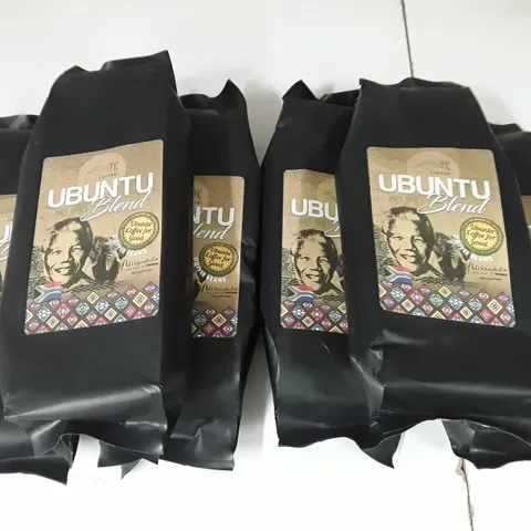 LOT OF 6 UBUNTU BLEND 227G BAGS OF COFFEE BEANS