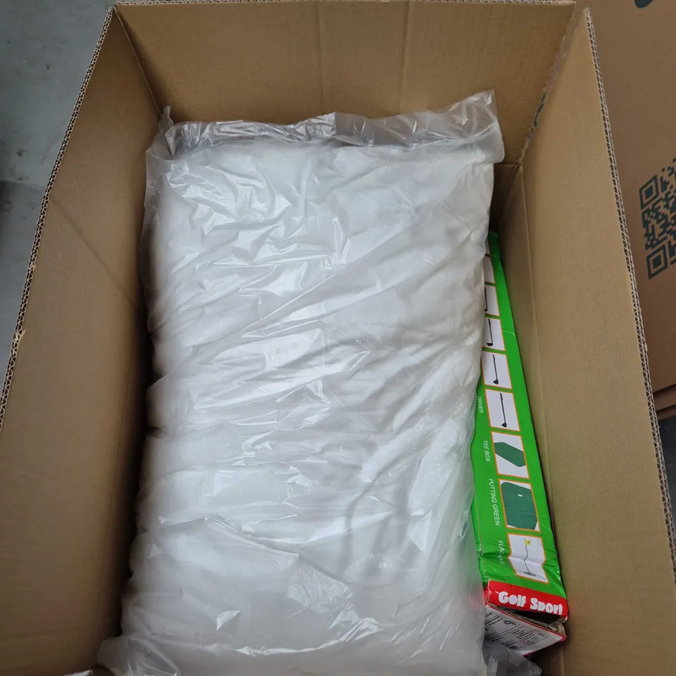BOX OF APPROXIMATELY 5 ASSORTED ITEMS INCLUDING BANQUET 100 TALL KITCHEN BIN LINERS, GOLF SPORT  MINI GOLF SPORT GAME AND SHOE INSOLES 