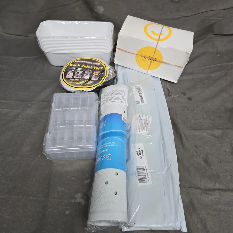 APPROXIMATELY 25 ASSORTED HOUSEHOLD PRODUCTS TO INCLUDE FLOW HEADSET PADS, DECK JOIST TAPE, ANTI-SLIP BATH MAT, ETC - COLLECTION ONLY