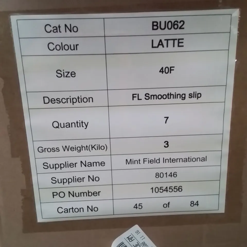 BOXED BRAND NEW APPROXIMATELY 7 FIGLEAVES LATTE FL SMOOTHING SLIP BODYSUIT 40F
