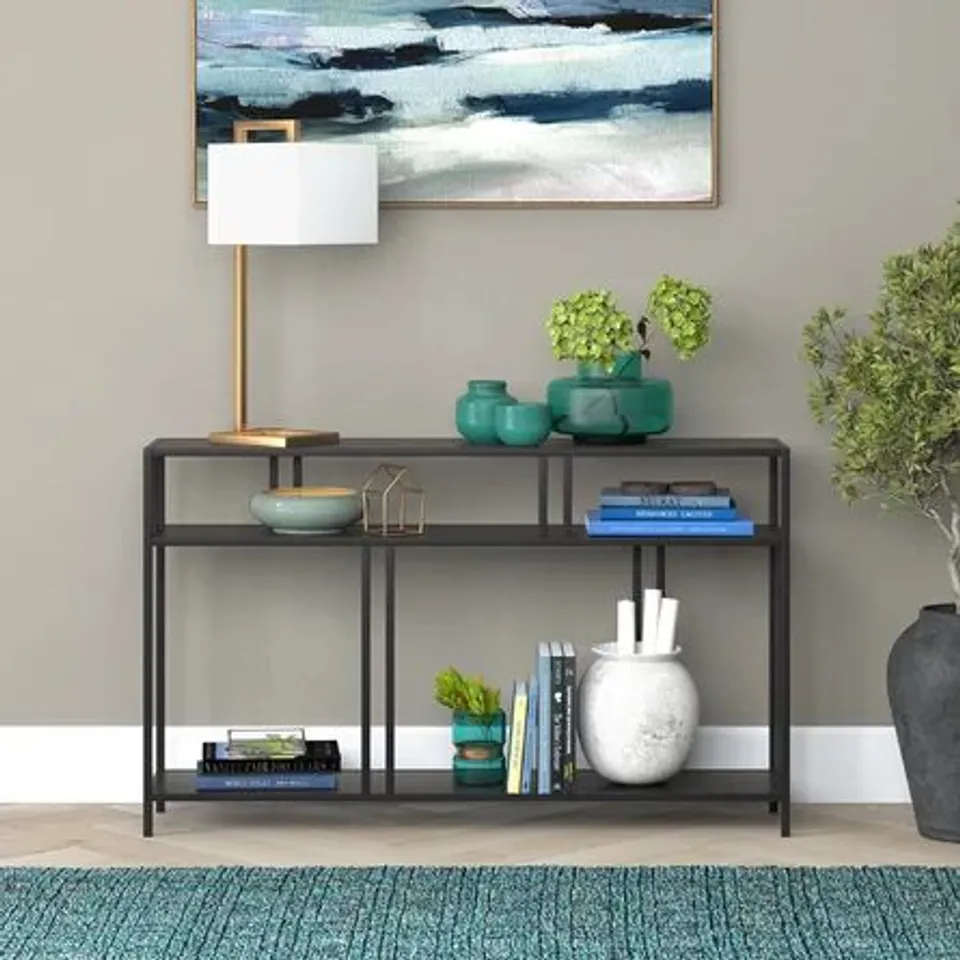 BOXED GENEIL CONSOLE TABLE - BLACKENED BRONZE (1 BOX)