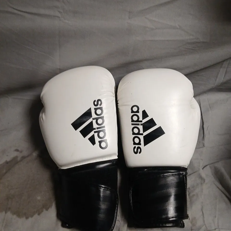 ADIDAS BOXING GLOVES WHITE/BLACK – HYBRID 100 