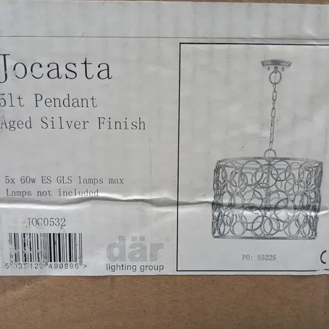 BOXED DAR BANBURY JOCASTA 5 LIGHT DRUM PENDANT