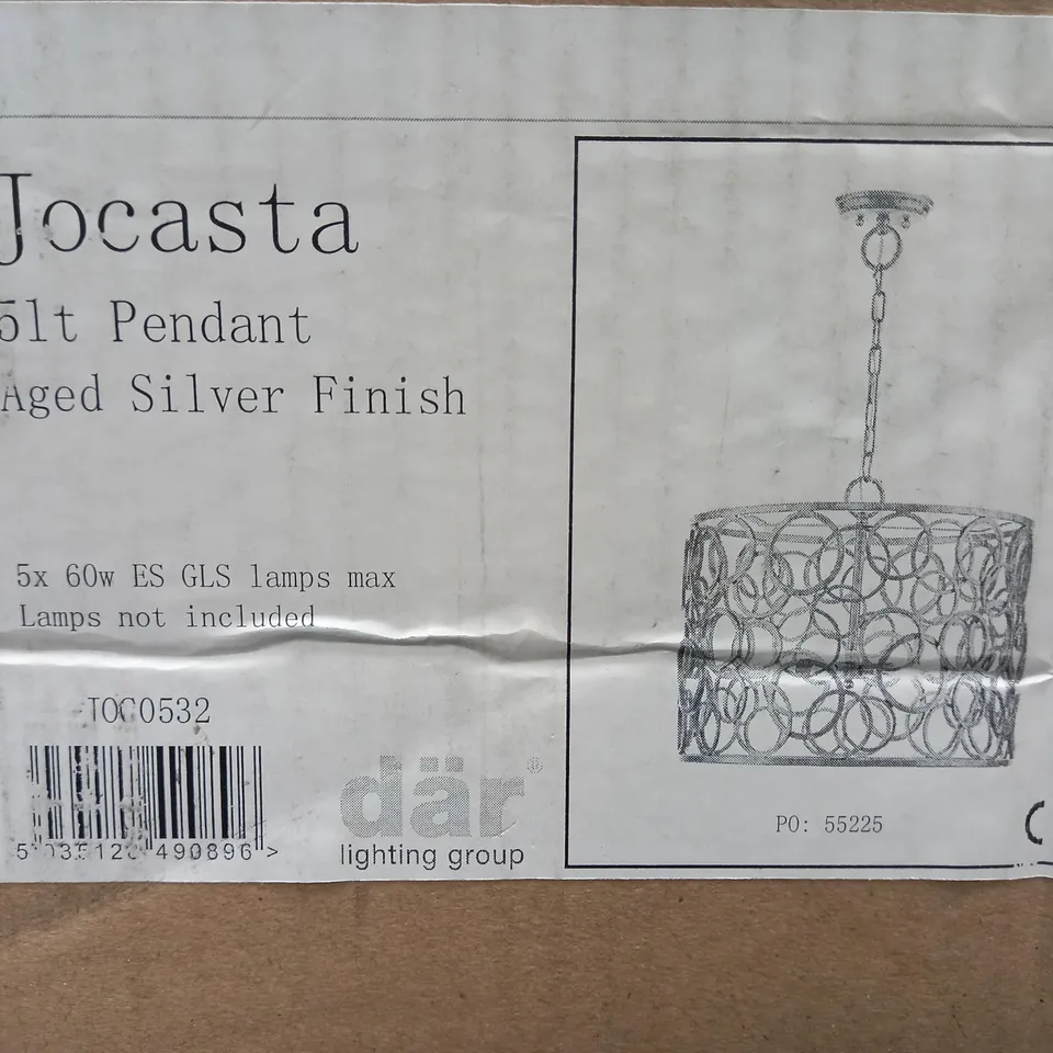 BOXED DAR BANBURY JOCASTA 5 LIGHT DRUM PENDANT  RRP £50.32