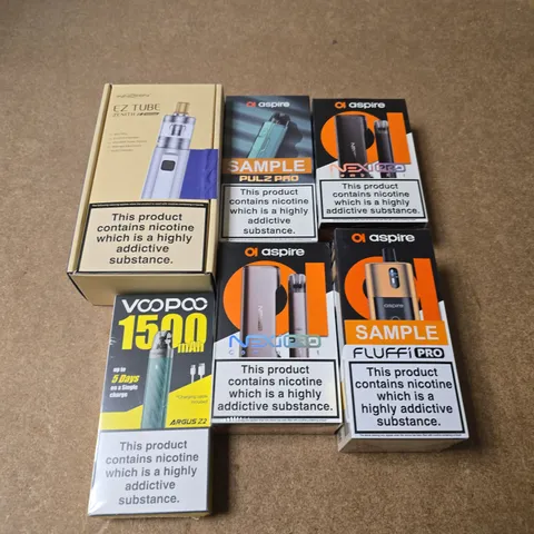 APPROXIMATELY 15 ASSORTED E-CIGARETTE PRODUCTS TO INCLUDE - INNOKIN, VOO POO, ASPIRE ETC