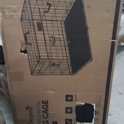 BOXED FURDREAMS 36 INCH FOLDING METAL DOG CAGE