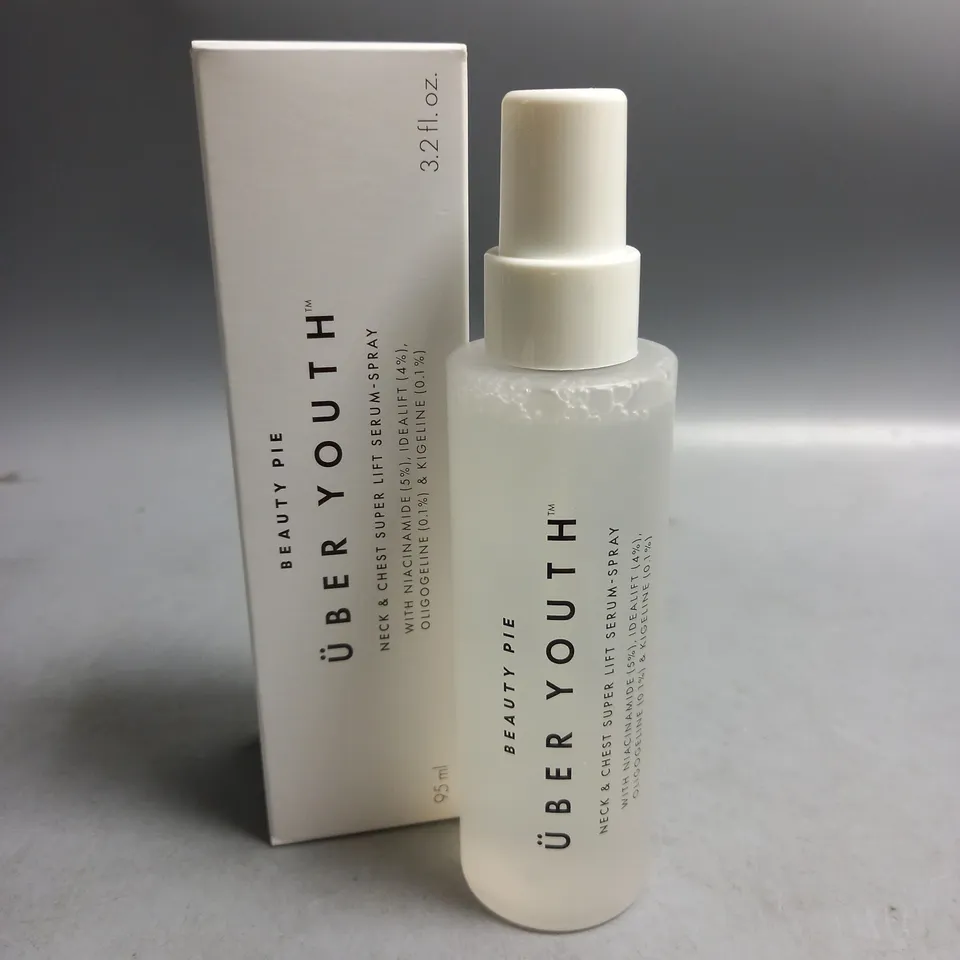 BOXED BEAUTY PIE UBER YOUTH NECK & CHEST SUPER LIFT SERUM SPRAY