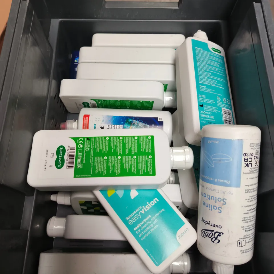 APPROXIMATELY 20 ASSORTED CONTACT LENS SOLUTION PRODUCTS - COLLECTION ONLY 