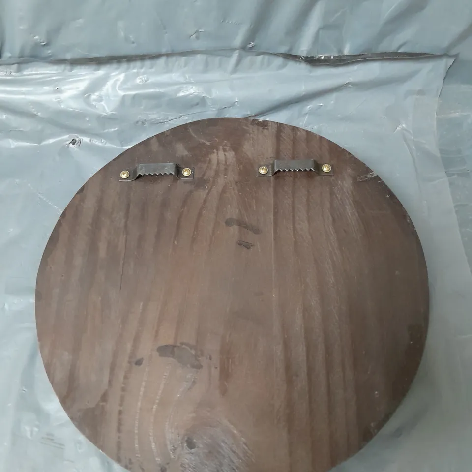 LOT OF 2 WOODEN WALL JEWELLERY ORGANISER IN SUN & MOON SHAPE - WALNUT